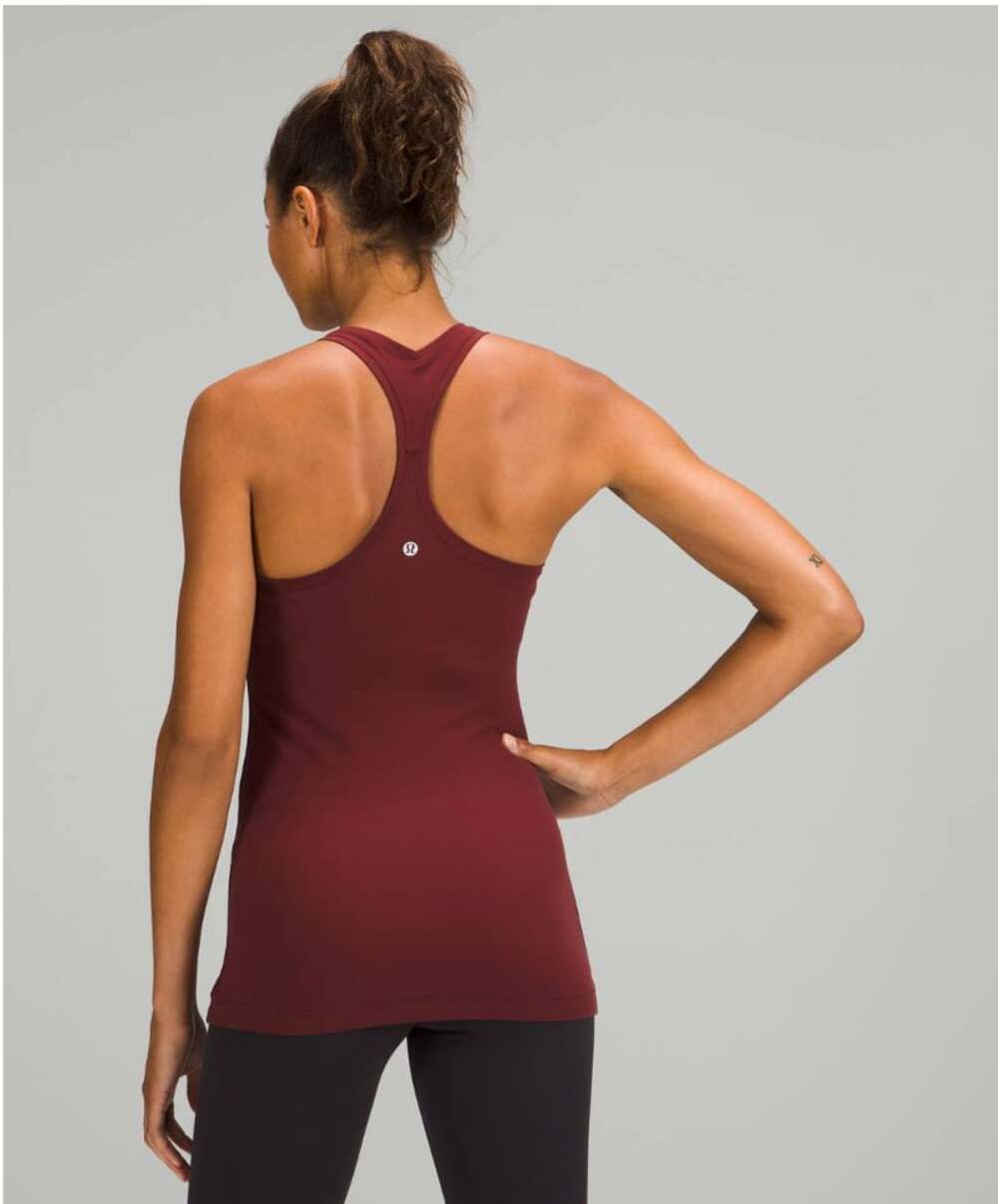 Lululemon Cool Racerback tank Red Merlot size 4 luxe athleisure yoga pilates